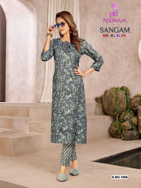 Poonam Sangam Fancy Kurti With Bottom Collection